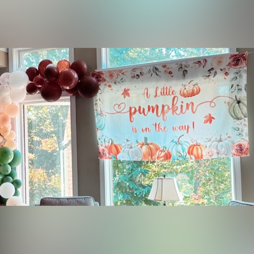 A little pumpkin is on its way decor! Having a baby shower? Look at this